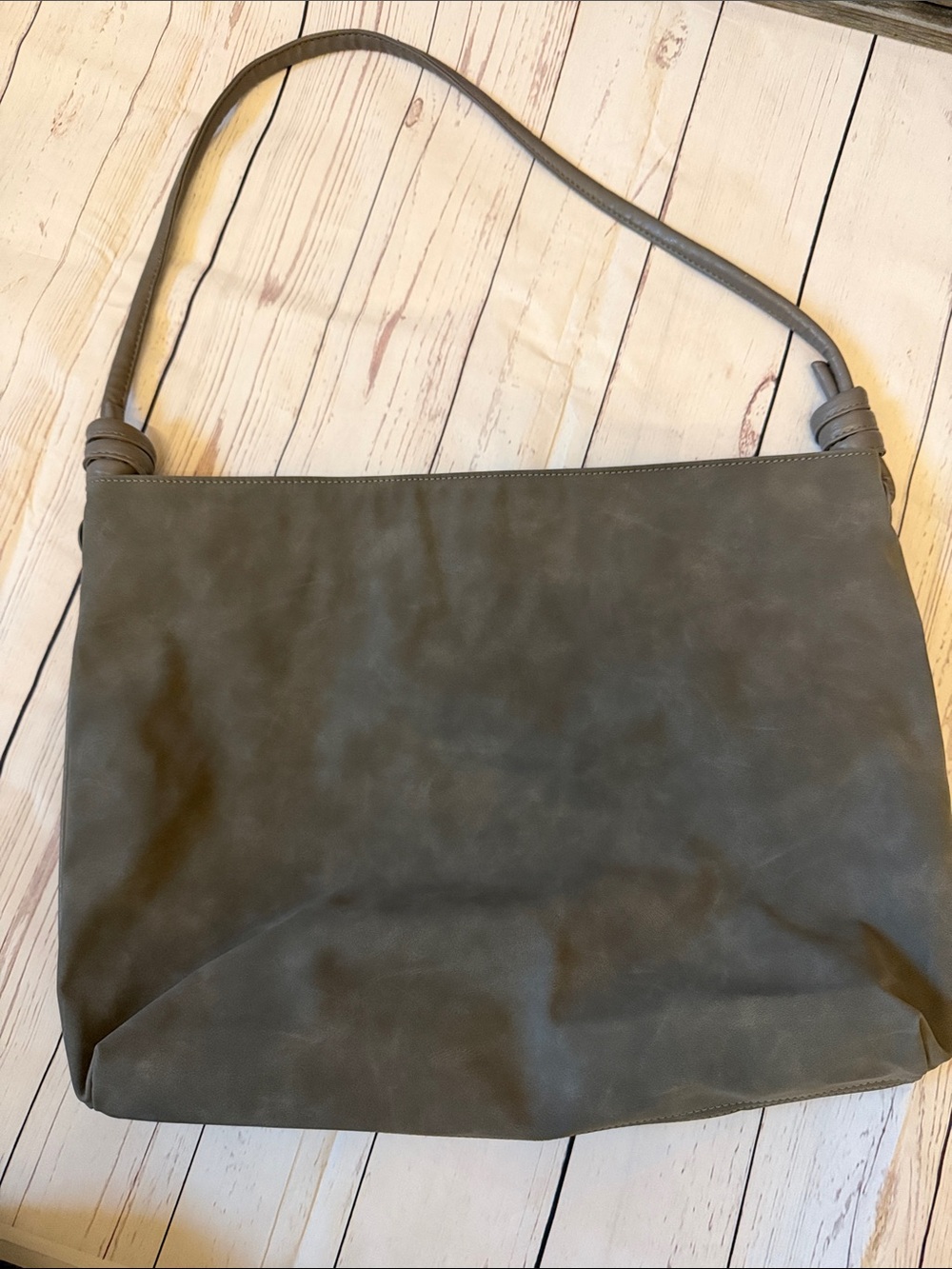 Gray Shoulder Tote Bag for Women - Soft Single-Strap Design